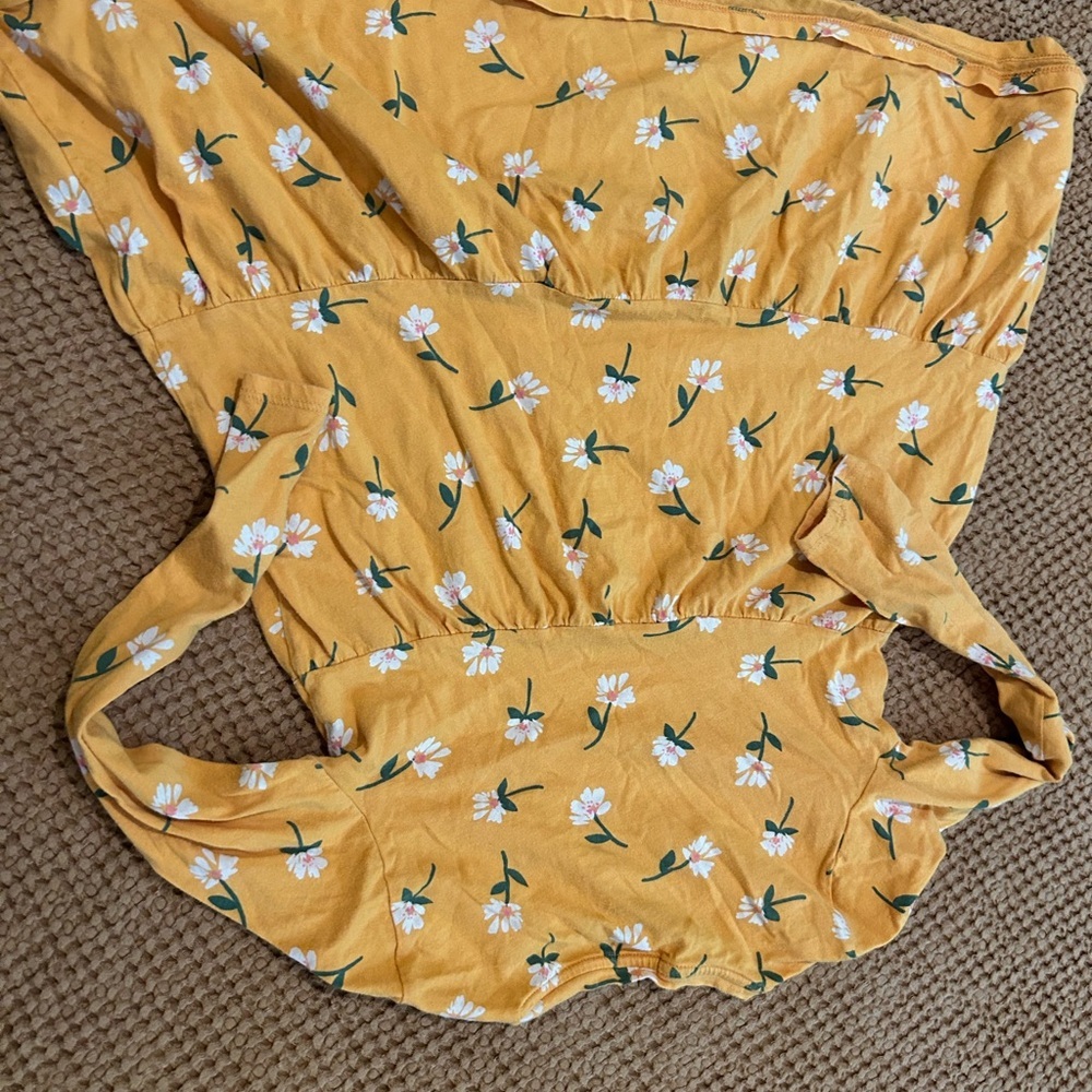 Crewcuts Orange Floral Kids Dress - Picture 5 of 5